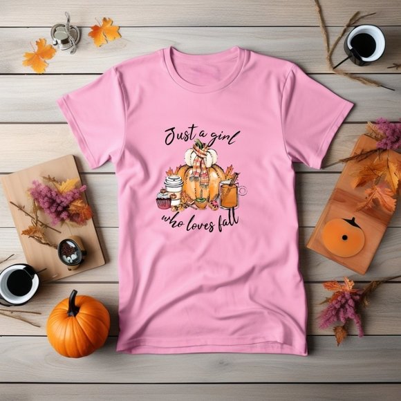 Just a girl who loves fall- T-shirt| Crewneck| longsleeve | fall| Fall lover| - Picture 1 of 4
